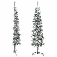 Kunstkerstboom half met sneeuw smal 150 cm 4