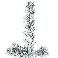 Kunstkerstboom half met sneeuw smal 150 cm 5