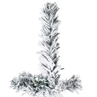 Kunstkerstboom half met sneeuw smal 210 cm 5