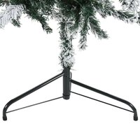 Kunstkerstboom half met sneeuw smal 210 cm 7