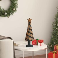 Kerstboom met standaard Bruin 61 cm Massief teakhout 3
