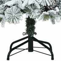 Kunstkerstboom met Geveerde Takken, Sneeuw Bedekt Wit 120 cm 6