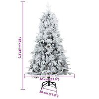 Kunstkerstboom met Geveerde Takken, Sneeuw Bedekt Wit 120 cm 9