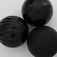 Kerstbalset XXL 4 pcs Zwart Kunststof 4