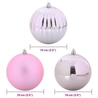 Kerstbalset XL 15 pcs Roze Kunststof 5