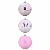 Kerstbal Set XXL 3 pcs Roze Kunststof 2