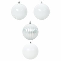 Kerstbal Set XXL 4 pcs Wit Kunststof 2