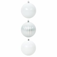 Kerstbal Set XXL 3 pcs Wit Kunststof 2