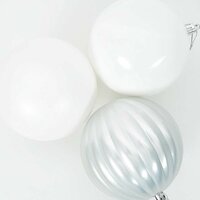 Kerstbal Set XXL 3 pcs Wit Kunststof 4