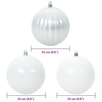 Kerstbal Set XXL 3 pcs Wit Kunststof 5