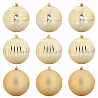 Kerstbal Set XL 9 pcs Goud Kunststof 2