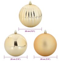 Kerstbal Set XXL 4 pcs Goud Kunststof 5