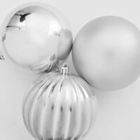 Kerstbalset XL 15 pcs Zilver Kunststof 4