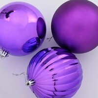 Kerstbalset XL 9 pcs Lila Kunststof 4