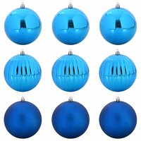 Kerstbalset XL 9 pcs Blauw Kunststof 2