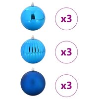 Kerstbalset XL 9 pcs Blauw Kunststof 3