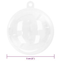 Kerstbal Set 50 pcs Doorzichtig &Oslash; 5 cm 8
