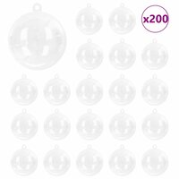 Kerstbal Set 200 pcs Doorzichtig &Oslash; 5 cm 2