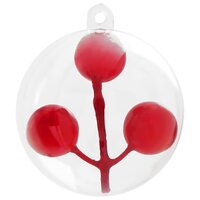 Kerstbal Set 100 pcs Doorzichtig &Oslash; 8 cm 3