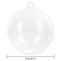 Kerstbal Set 100 pcs Doorzichtig &Oslash; 8 cm 8
