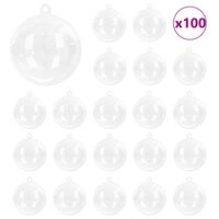 Kerstbal Set 100 pcs Doorzichtig &Oslash; 10 cm 2
