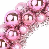 Kerstbal Kransen 2 pcs Roze 33 x 33 x 7 cm Polystyreen 6