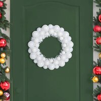 Kerstbal Kransen 2 pcs Wit 33 x 33 x 7 cm Polystyreen 3