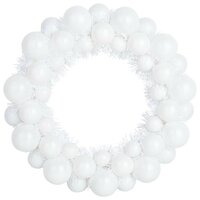 Kerstbal Kransen 2 pcs Wit 33 x 33 x 7 cm Polystyreen 4