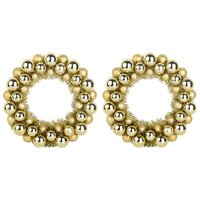 Kerstbal Kransen 2 pcs Goud 33 x 33 x 7 cm Polystyreen 2