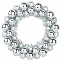 Kerstbal Kransen 2 pcs Zilver 33 x 33 x 7 cm Polystyreen 4