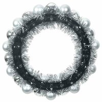Kerstbal Kransen 2 pcs Zilver 33 x 33 x 7 cm Polystyreen 5