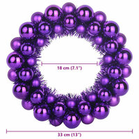Kerstbal Kransen 2 pcs Lila 33 x 33 x 7 cm Polystyreen 8
