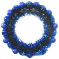 Kerstbal Kransen 2 pcs Blauw 33 x 33 x 7 cm Polystyreen 5