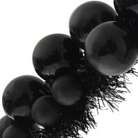 Kerstbal Guirlande Zwart 186 cm Polystyreen 6