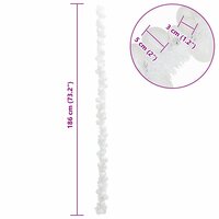 Kerstbal Guirlande Wit 186 cm Polystyreen 7