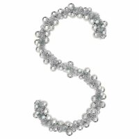 Kerstbal Guirlande Zilver 186 cm Polystyreen 2