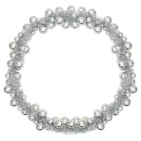 Kerstbal Guirlande Zilver 186 cm Polystyreen 5
