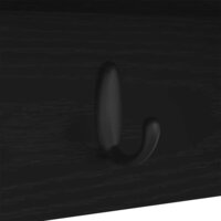 Wandgemonteerde kapstok met plank Zwart Eiken 50 x 16 x 26 cm 9