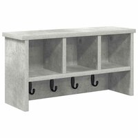Wandgemonteerde kapstok met plank Beton Grijs 50 x 16 x 26 cm 2
