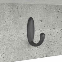 Wandgemonteerde kapstok met plank Beton Grijs 50 x 16 x 26 cm 9