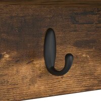 Wandgemonteerde kapstok met plank Gerookt eiken 50 x 16 x 26 cm 9