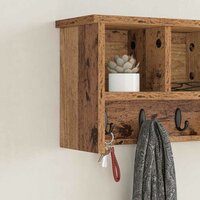Wandgemonteerde kapstok Oudhout 50 x 16 x 26 cm Bewerkt hout 4