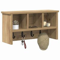 Wandgemonteerde kapstok met plank Artisan Eiken 50 x 16 x 26 cm 3