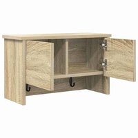 Wandgemonteerde kapstok met plank Sonoma Eiken 50 x 20 x 30 cm 5