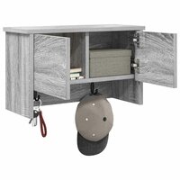 Wandgemonteerde kapstok met plank Grijs Sonoma 50 x 20 x 30 cm 3