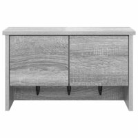 Wandgemonteerde kapstok met plank Grijs Sonoma 50 x 20 x 30 cm 6