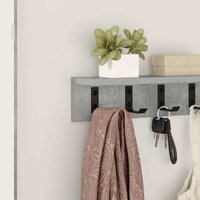Wandgemonteerde kapstok Beton Grijs 40 x 10,5 x 10,5 cm 4