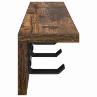 Wandgemonteerde kapstok Gerookt eiken 40 x 10,5 x 10,5 cm 6