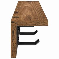 Wandgemonteerde kapstok met opslag Oudhout 40 x 10,5 x 10,5 cm 6