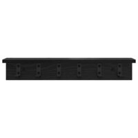 Wandgemonteerde kapstok Zwart Eiken 60 x 10,5 x 10,5 cm 5